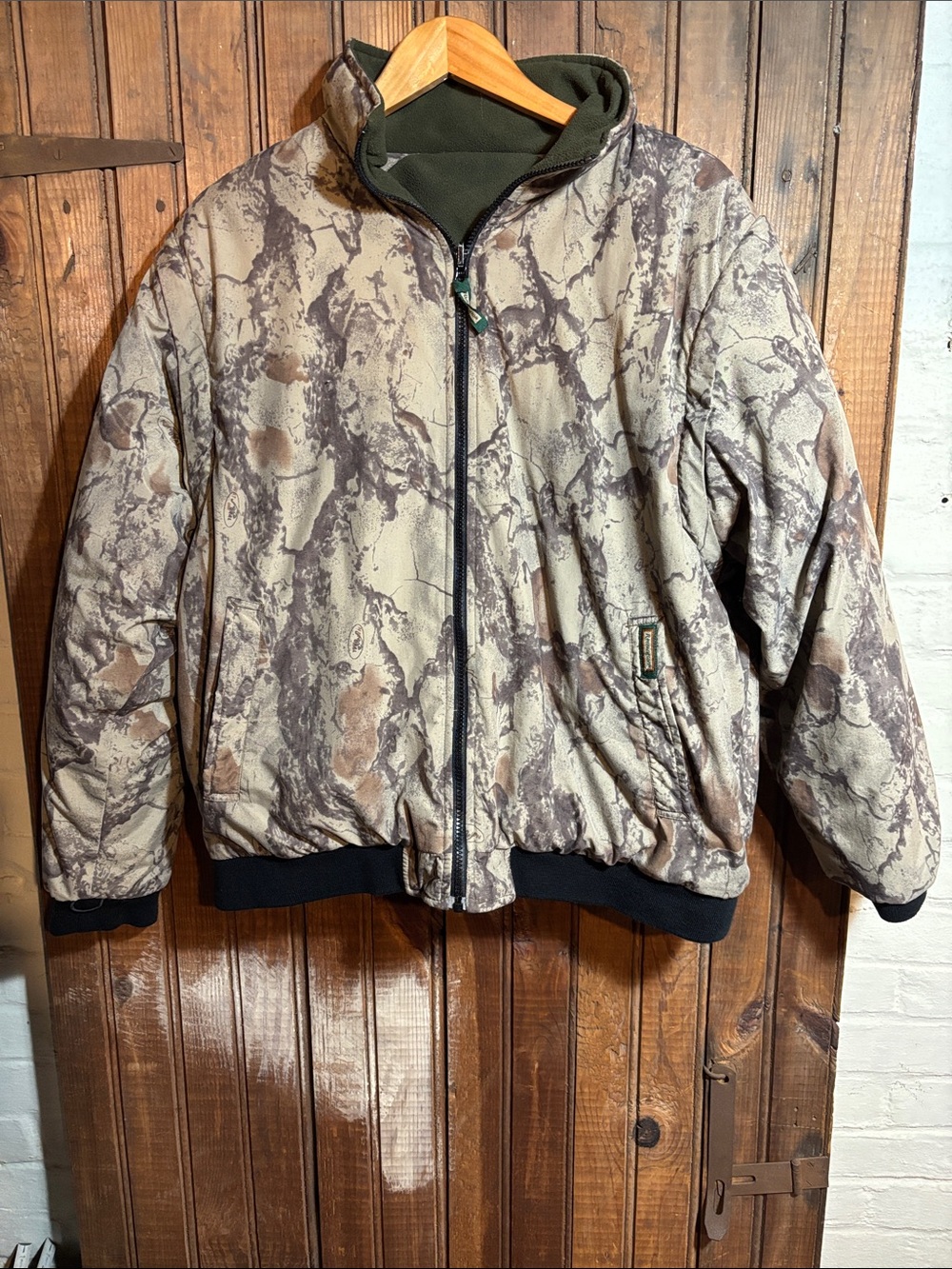 Men's Remington Camo Print Insulated Jacket - Olive/Beige